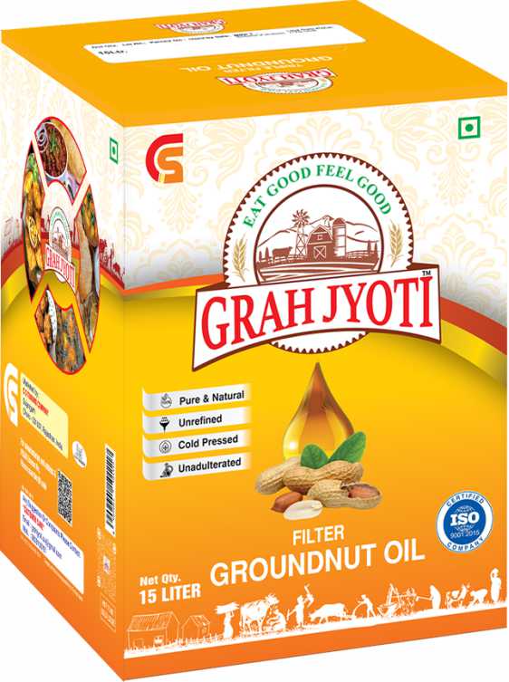 GRAH JYOTI FILTER GROUNDNUT OIL TIN 15 LITRE PACK